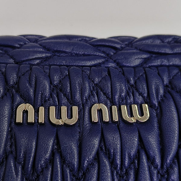 Quilted Lambskin Shoulder Bag Blue