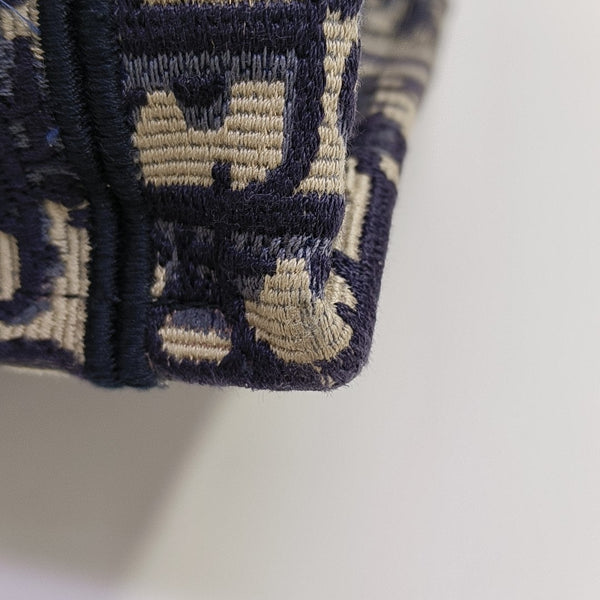 Book Tote Small Oblique Canvas Blue