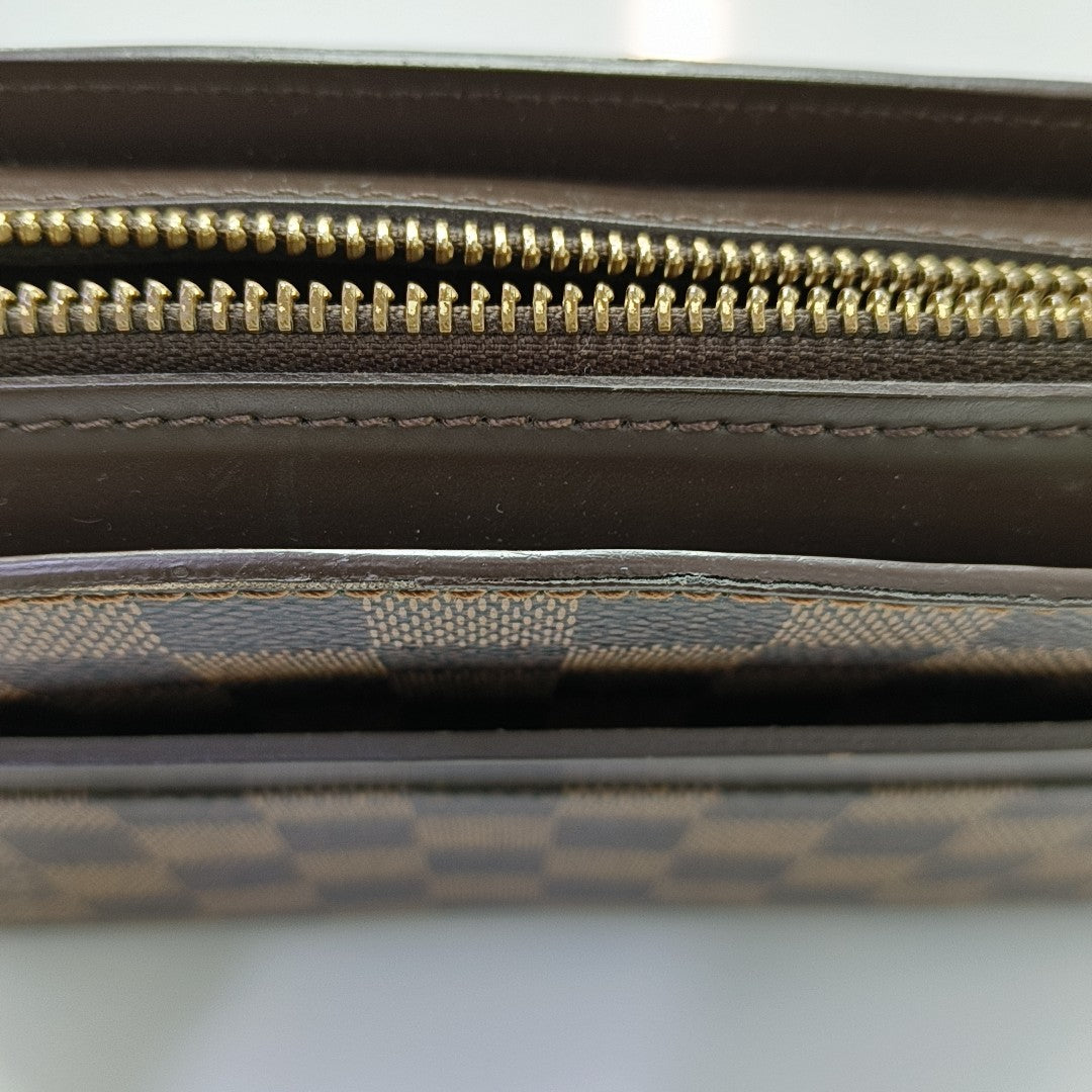 SAINT LOUIS Damier Ebene Coated Canvas Brown