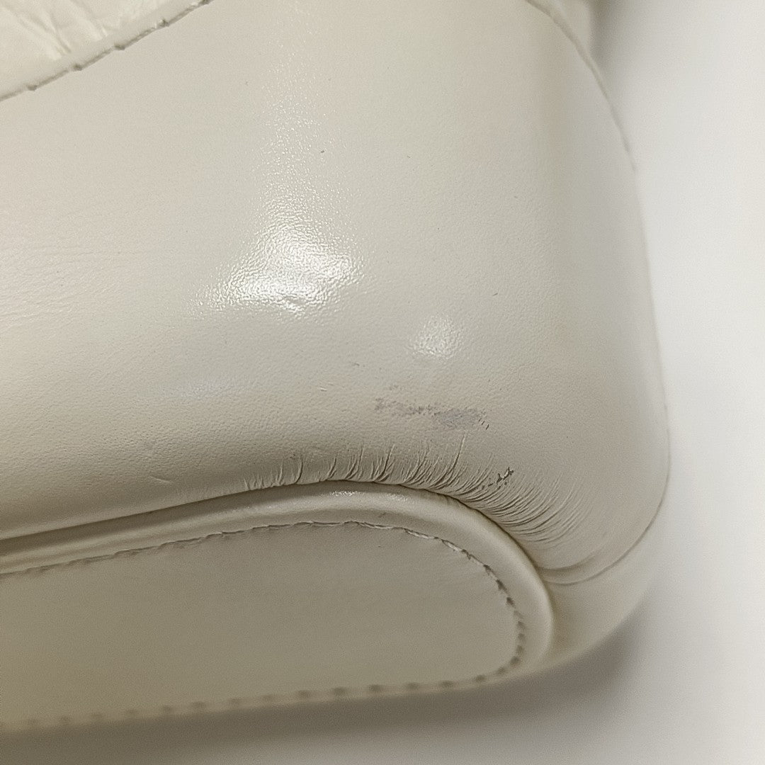 GABRIELLE Mini Quilted Calfskin White