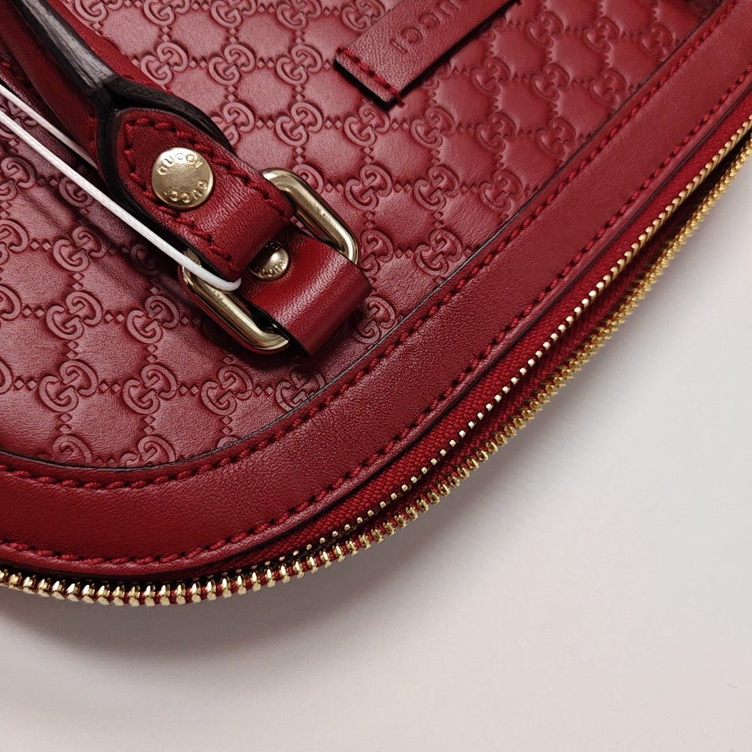 Microguccissima Monogram Calfskin Red
