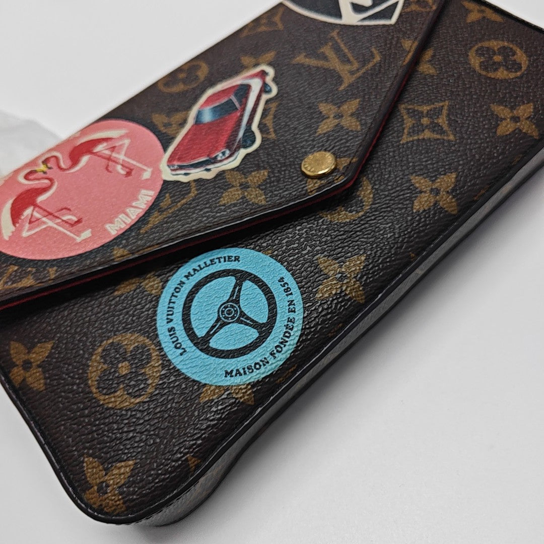 FÉLICIE Monogram Coated Canvas Brown