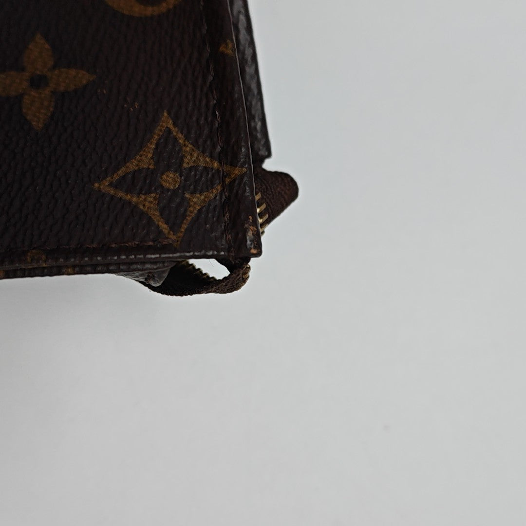 TOILET POCKET 19 Monogram Coated Canvas Brown