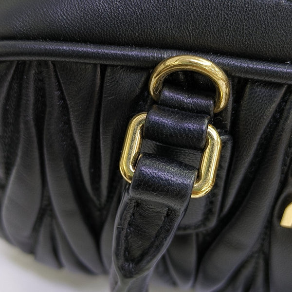 Arcadie Matelassé Small Quilted Lambskin Black