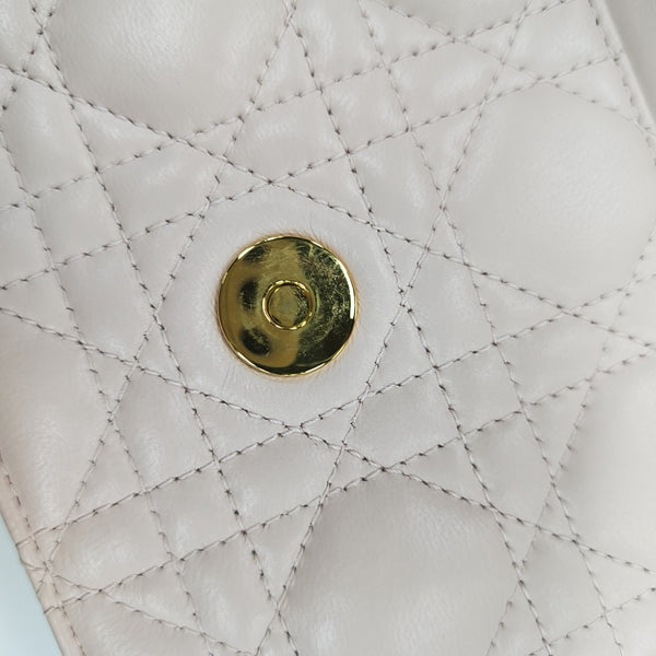 Jolie Top Handle Mini Cannage Lambskin Pink