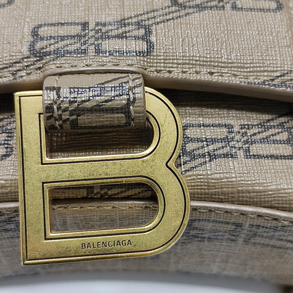 Hourglass Small Coated Canvas Brown
