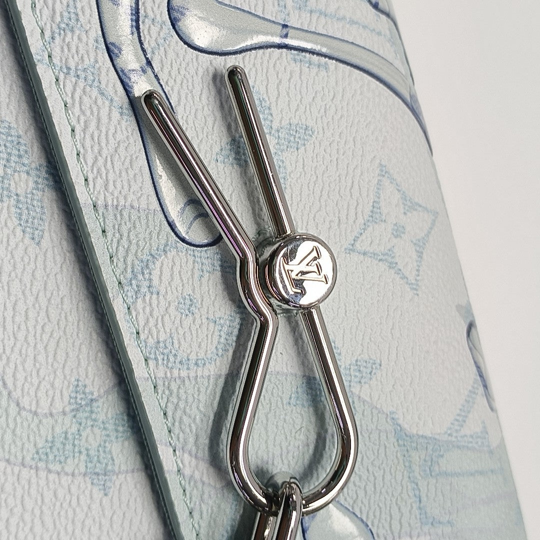 STEAMER Mini Monogram Coated Canvas Blue