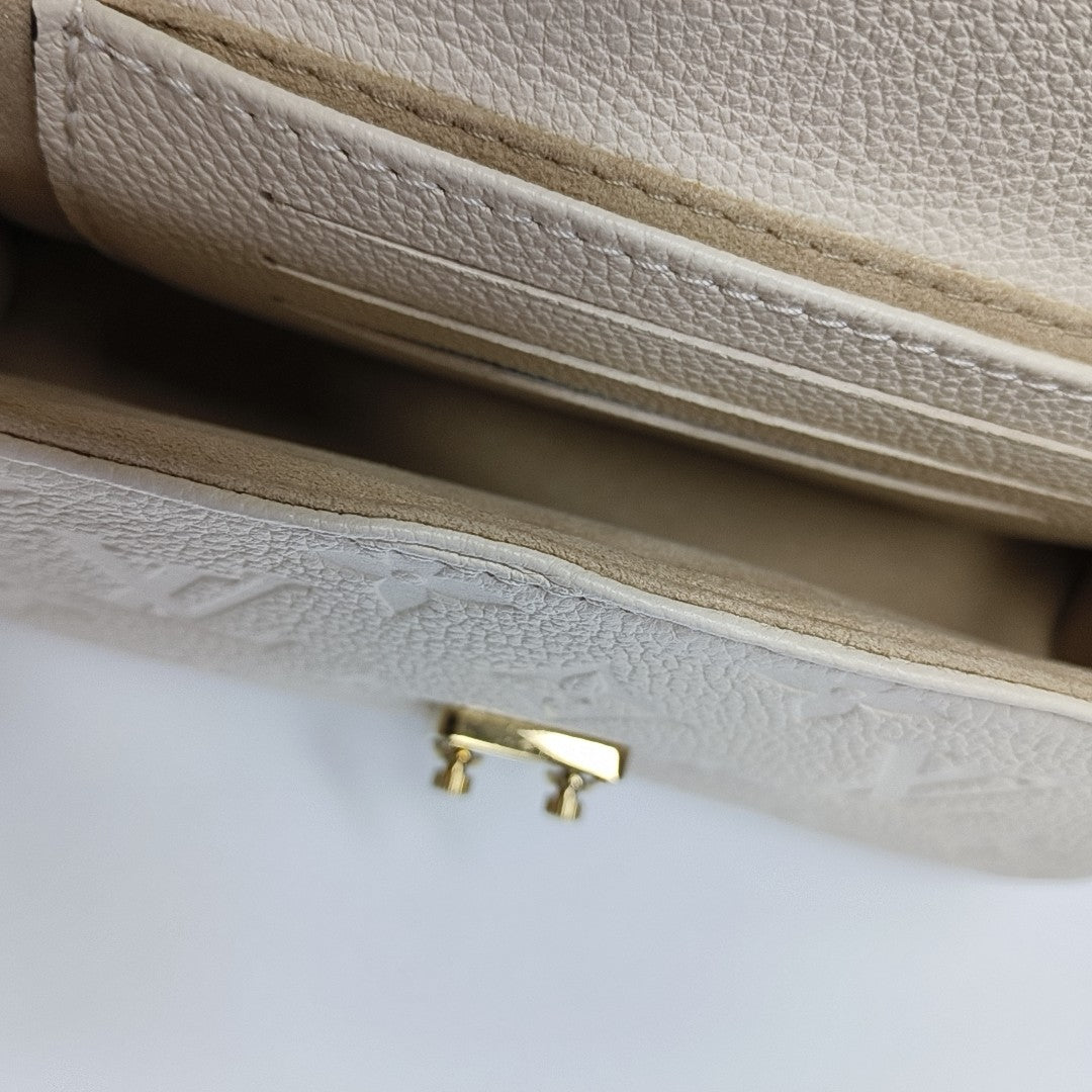 NANO MADELEINE Nano Monogram Calfskin Beige