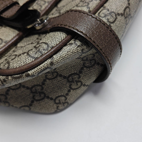 Monogram Coated Canvas Crossbody Bag Brown
