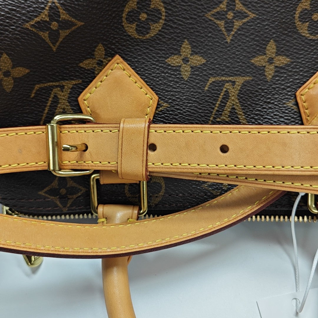 SPEEDY 25 Monogram Coated Canvas Brown