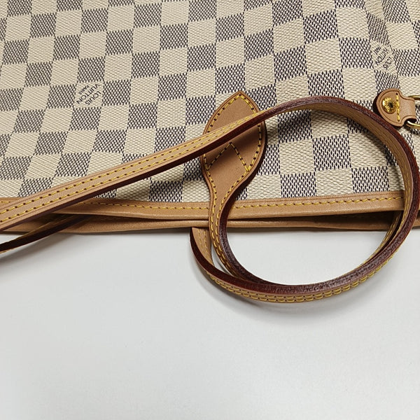 NEVERFULL MM Damier Azur Coated Canvas Beige