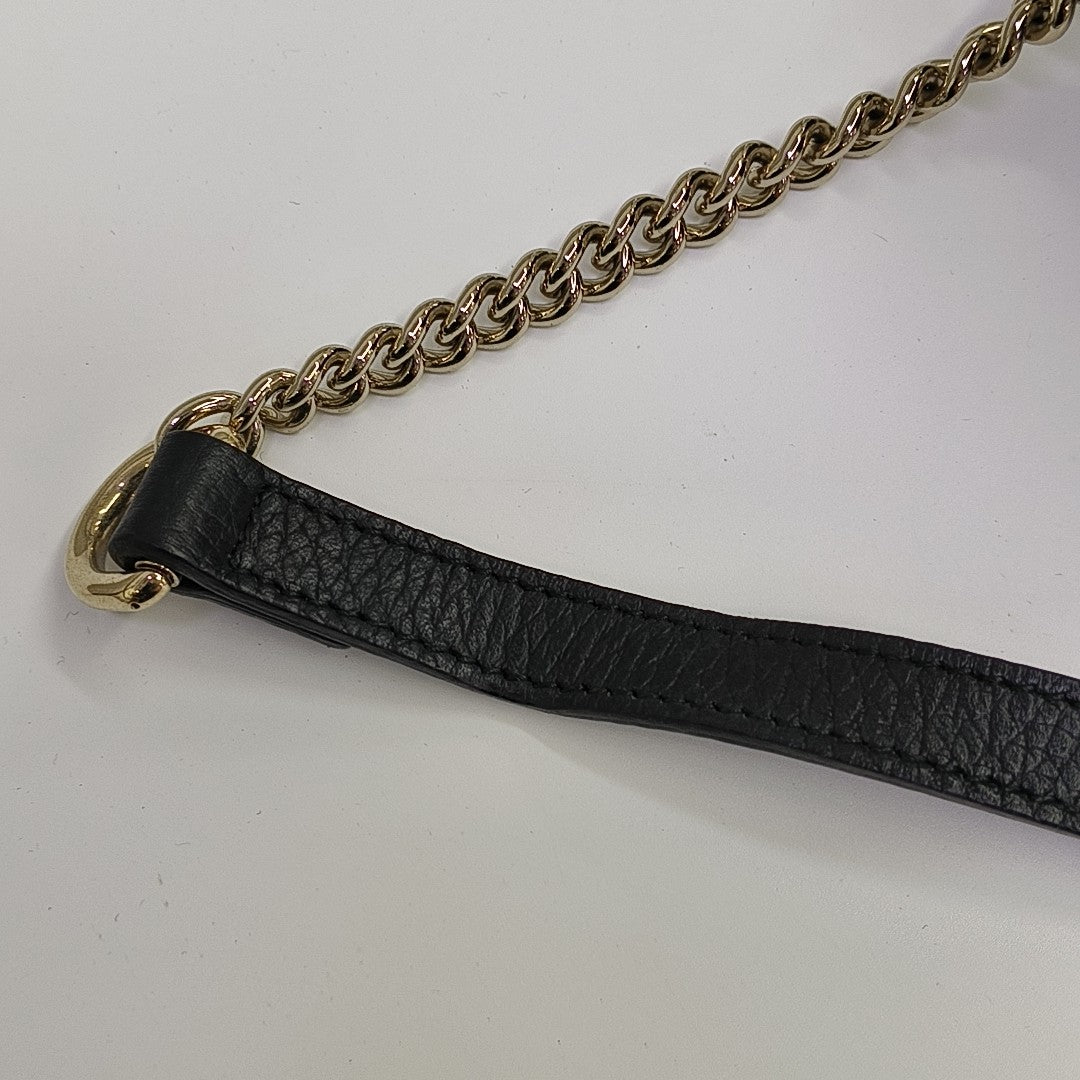 Interlocking G Large Calfskin Black