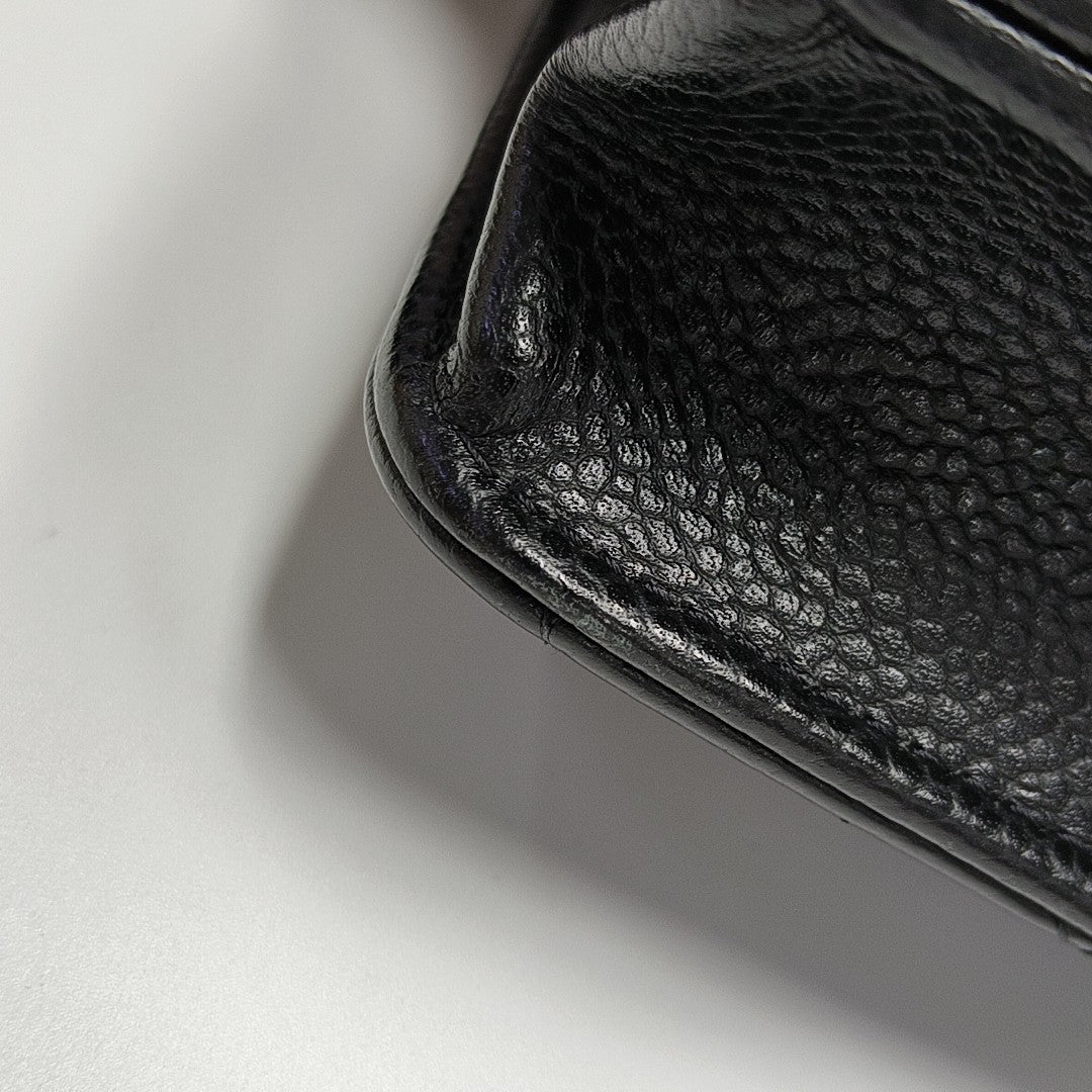 WOC Quilted Grained Calfskin Black