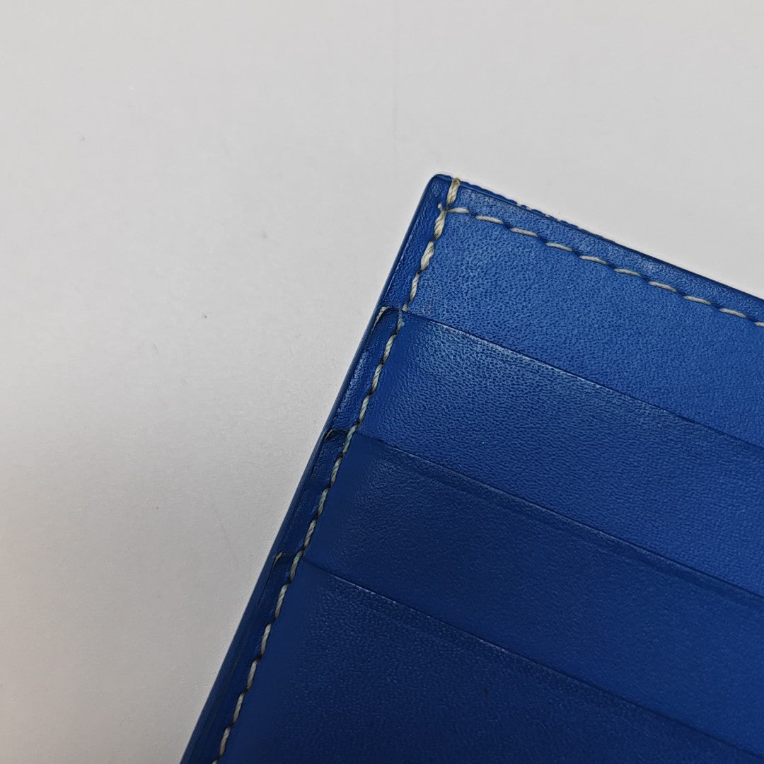 Saint-Marc Coated Canvas Blue Card Holder