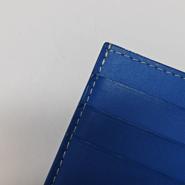 Saint-Marc Coated Canvas Blue Card Holder