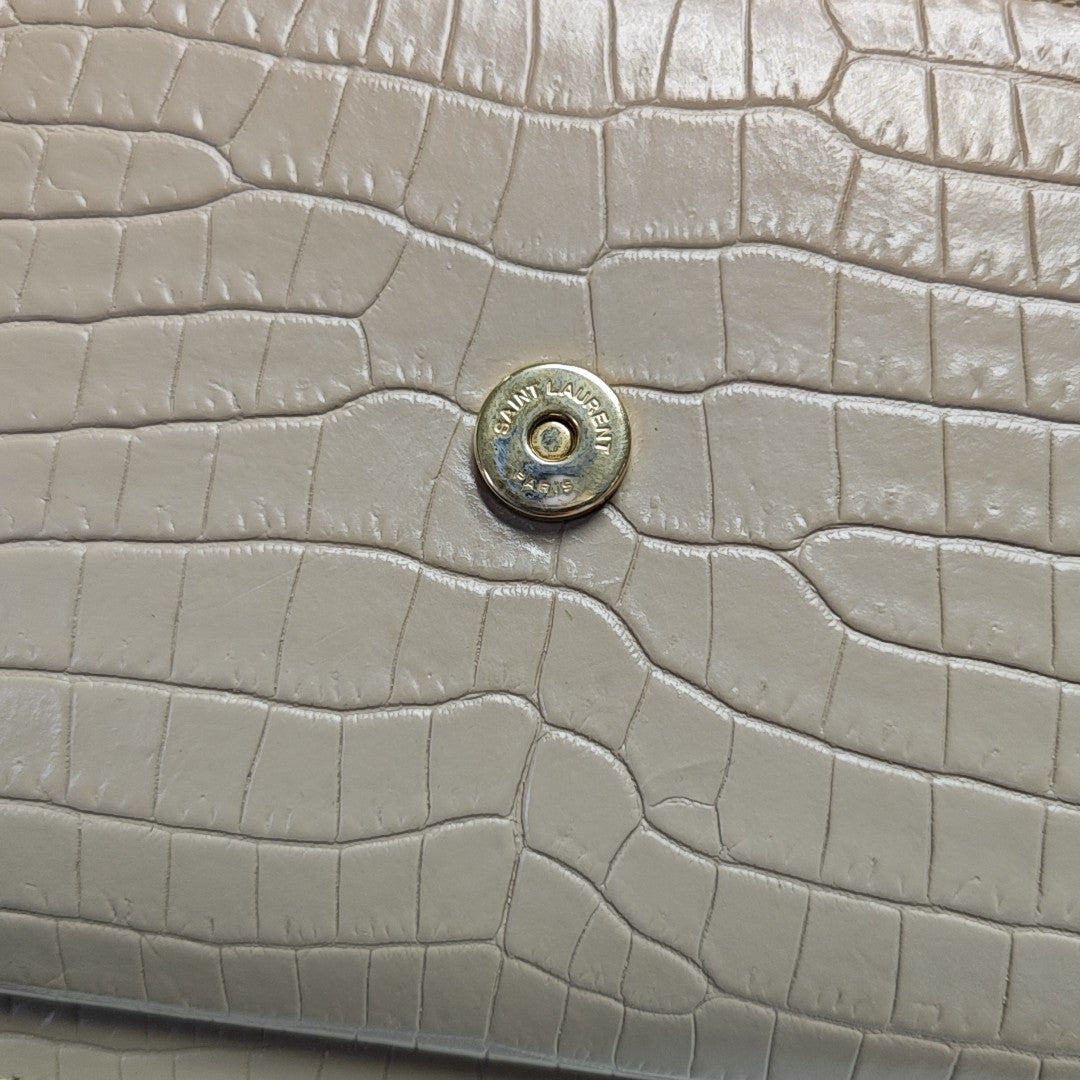SUNSET Medium Calfskin Gray