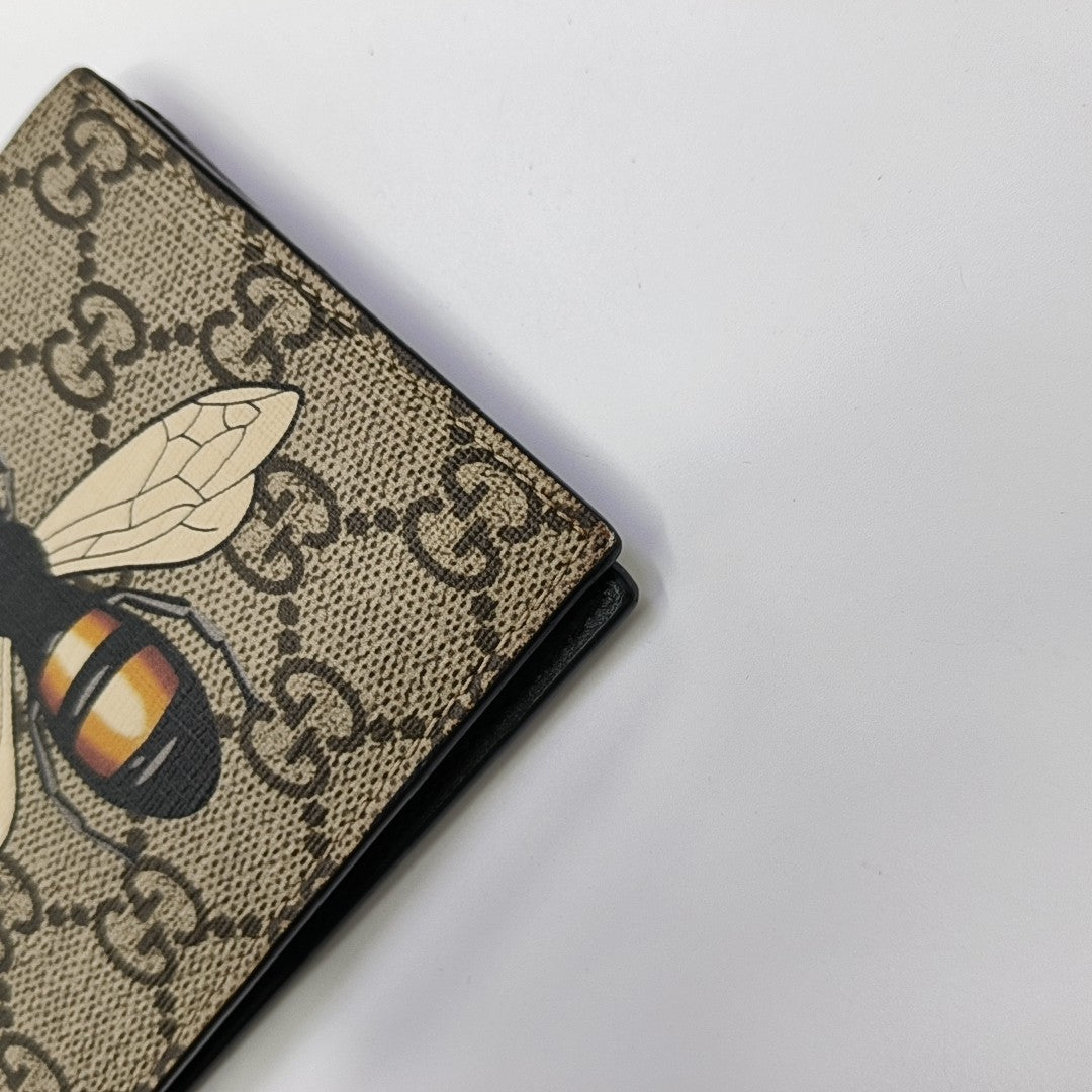 GG Supreme Monogram Coated Canvas Brown Wallet