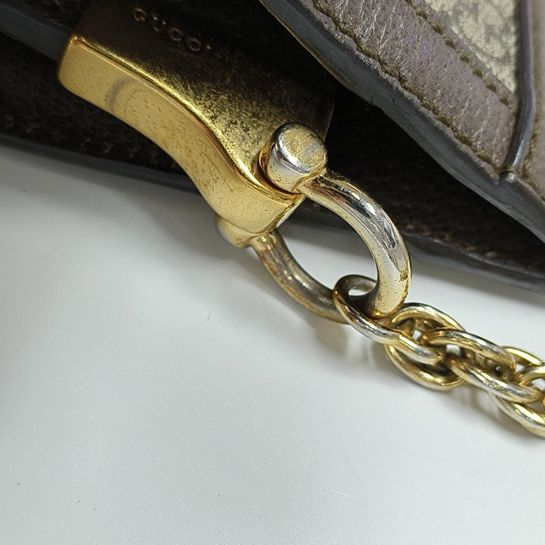 Ophidia Medium Monogram Coated Canvas Beige