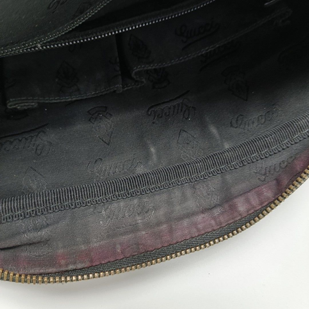 GG Imprime Messenger Monogram Coated Canvas Black