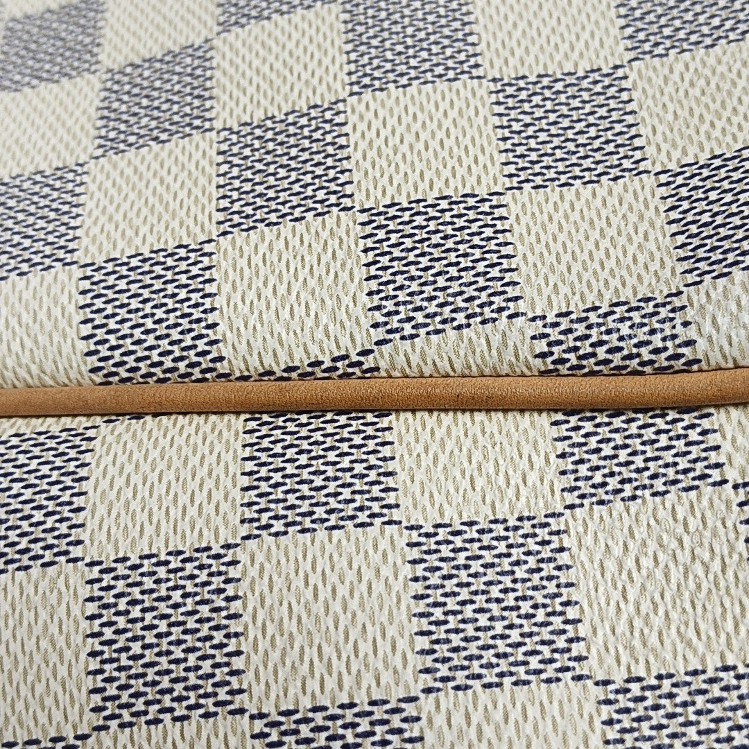 TOTALLY MM Damier Azur Coated Canvas White