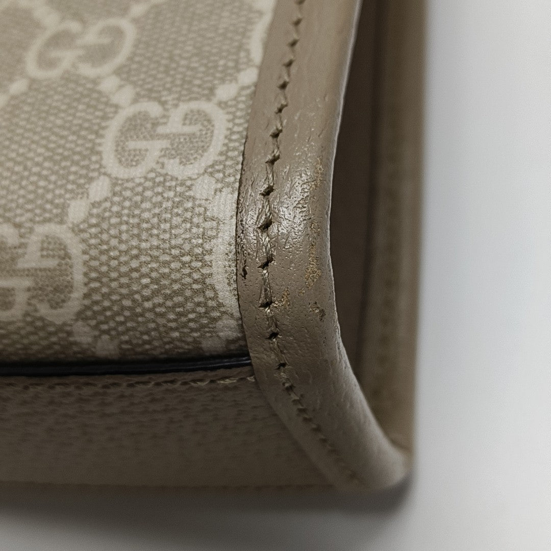 Retro Mini Monogram Coated Canvas Beige