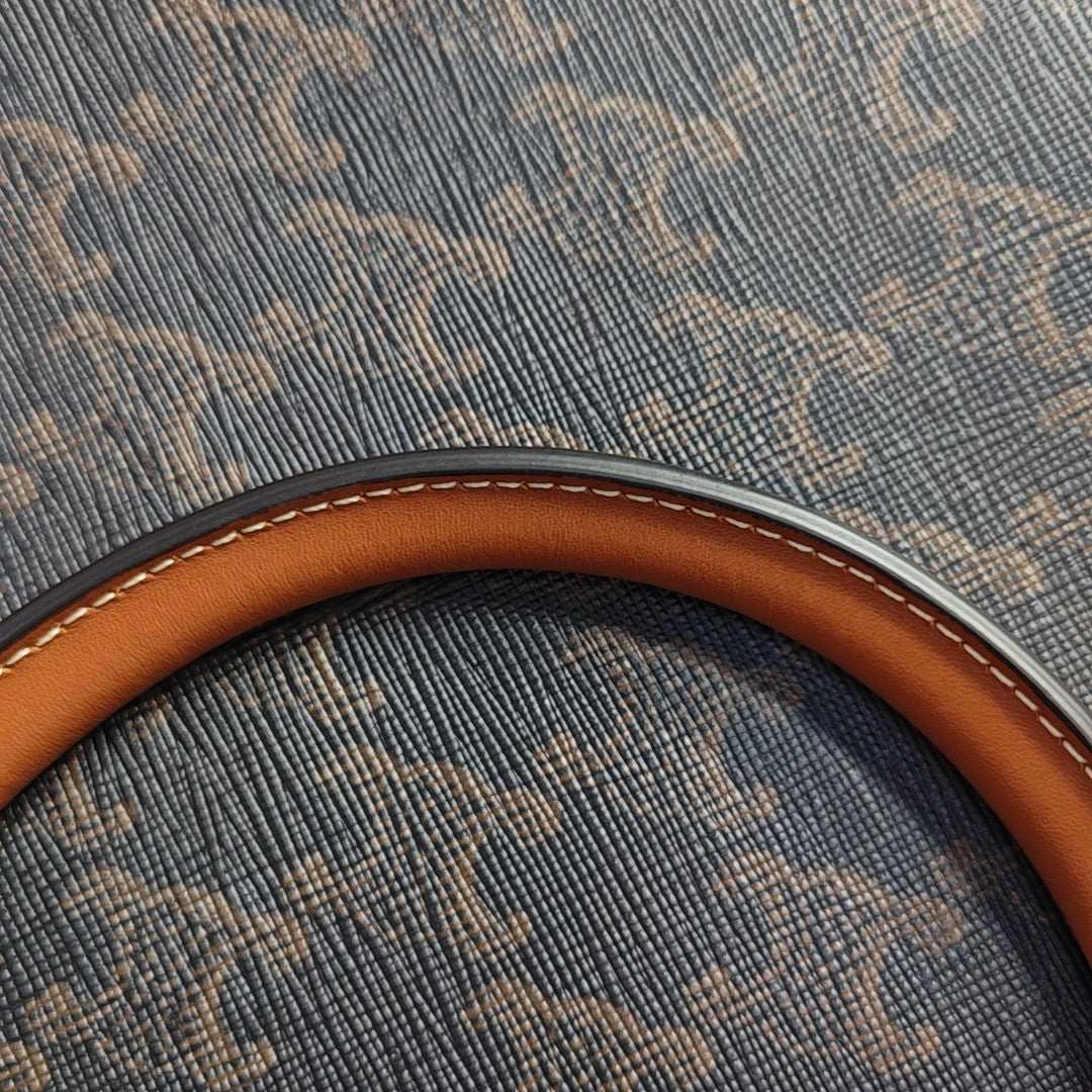 Coated Canvas Tote Bag Brown