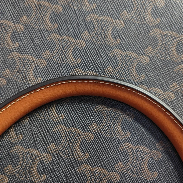 Coated Canvas Tote Bag Brown