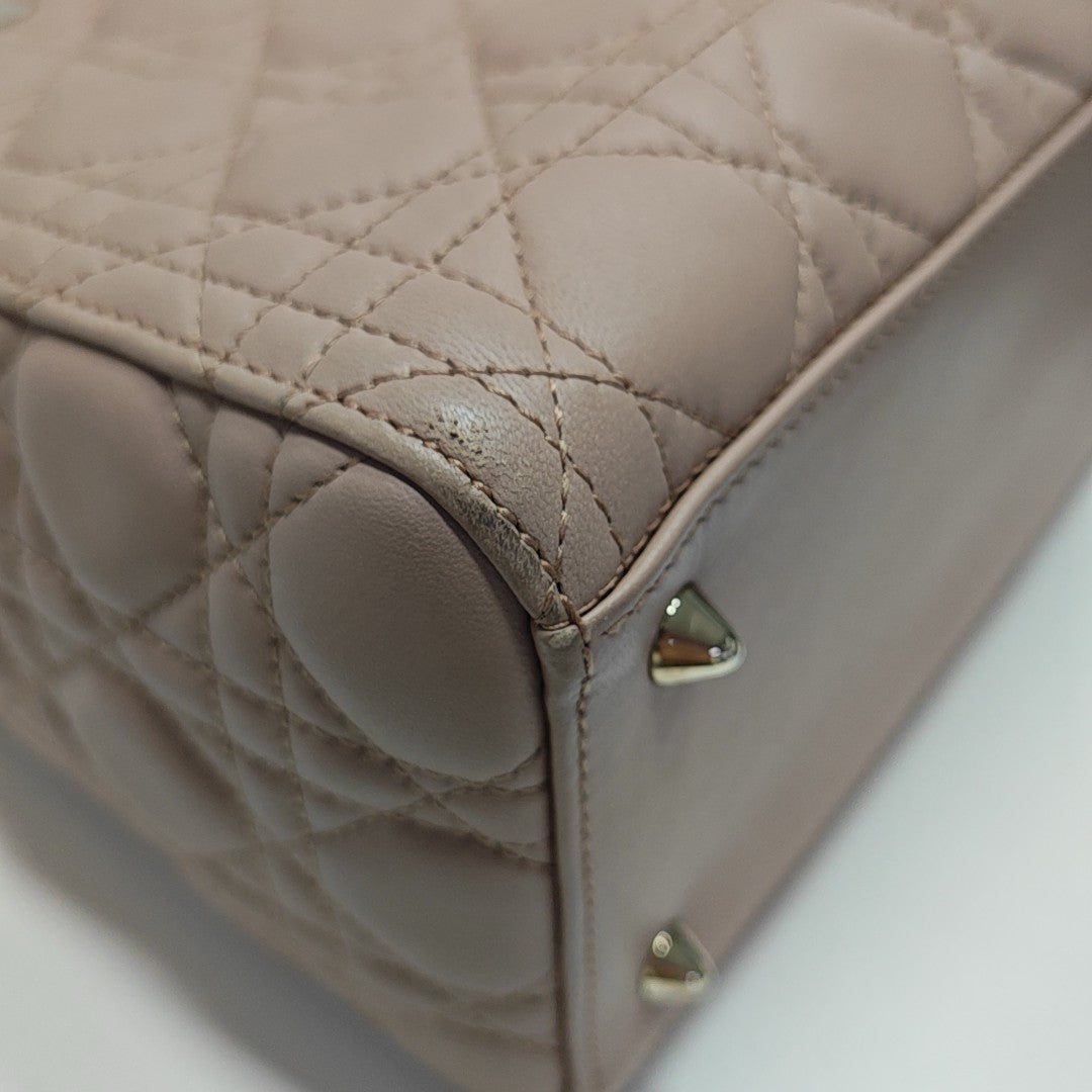 Lady Dior Medium Quilted Lambskin Pink