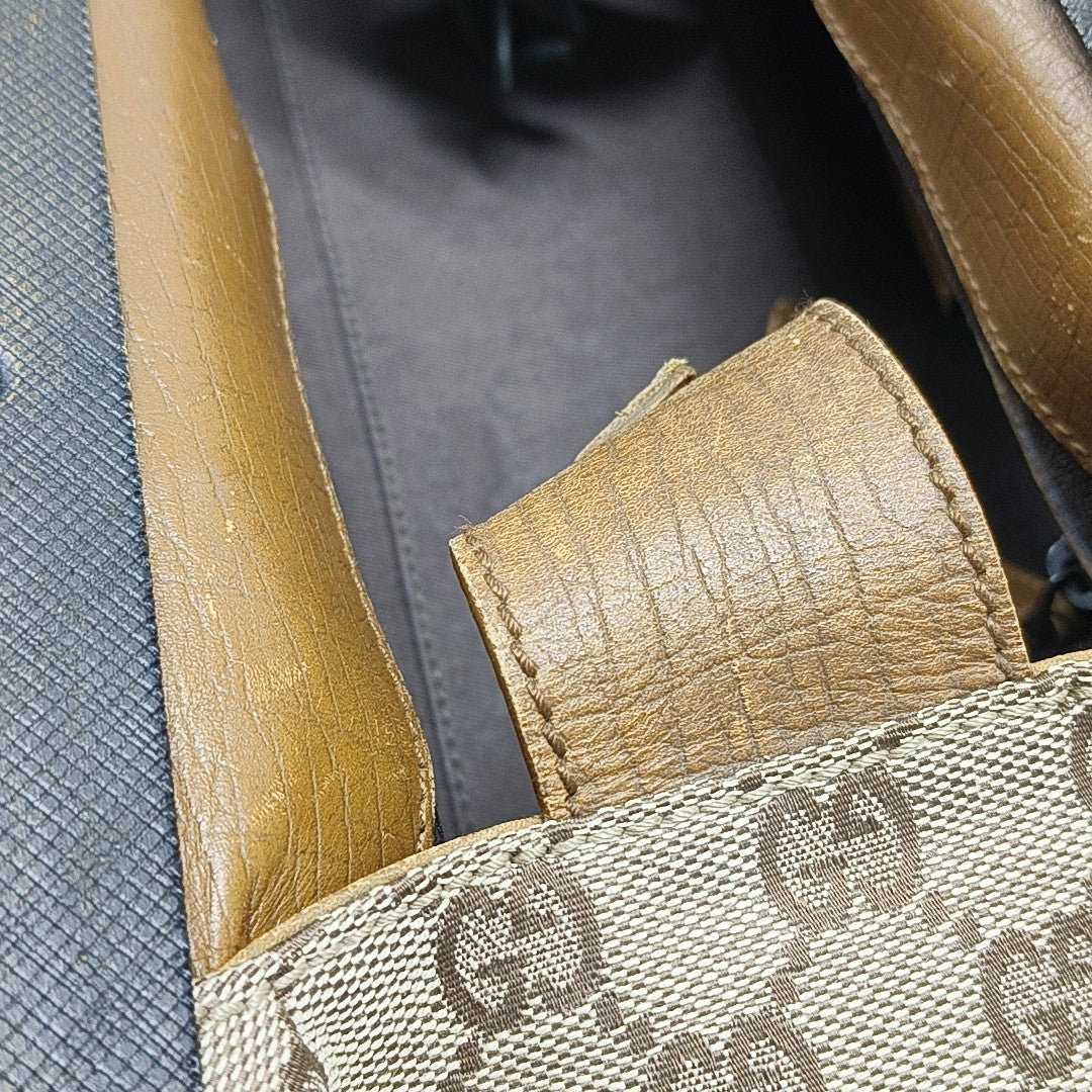 Monogram Canvas Tote Bag Beige