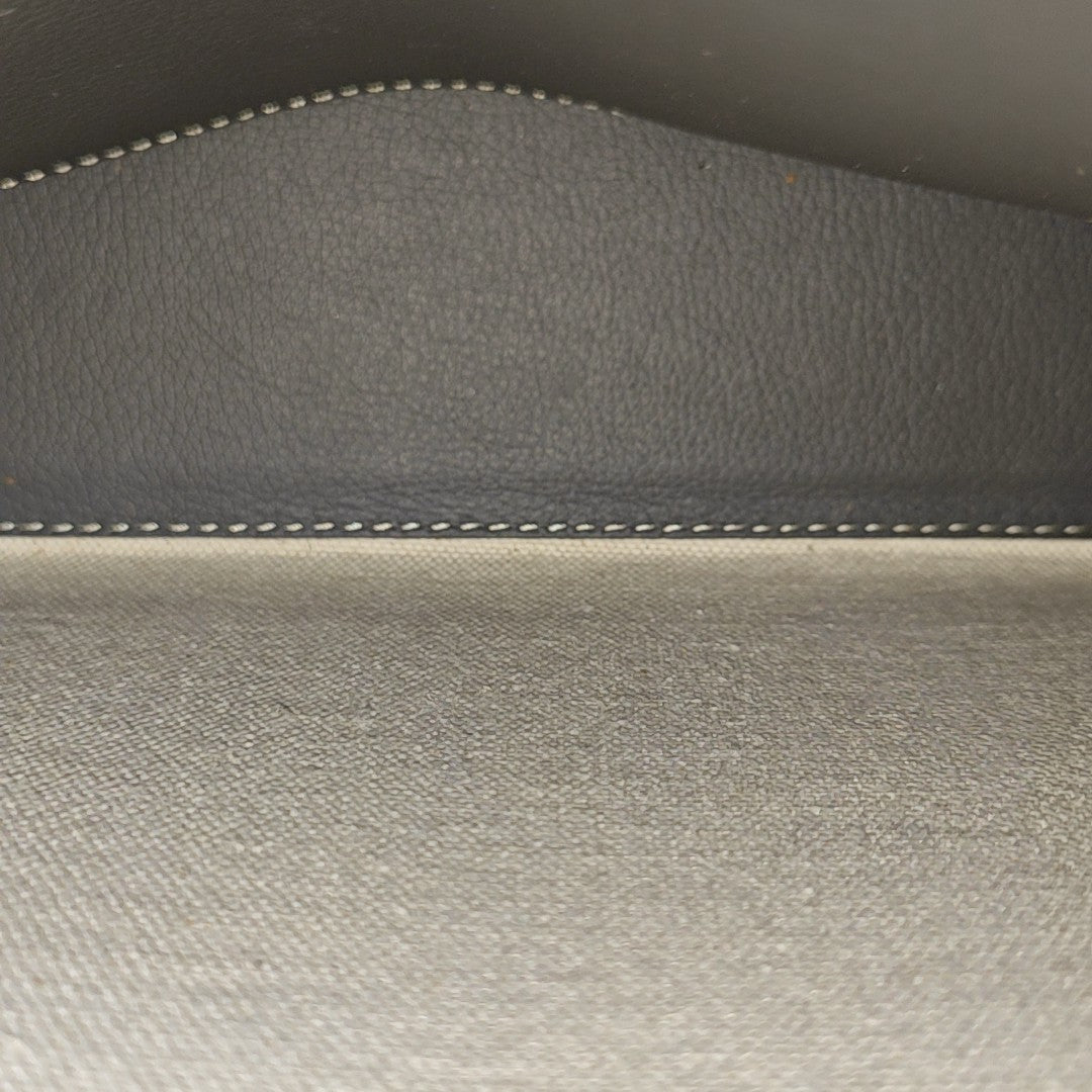 Coated Canvas Shoulder Bag Gray