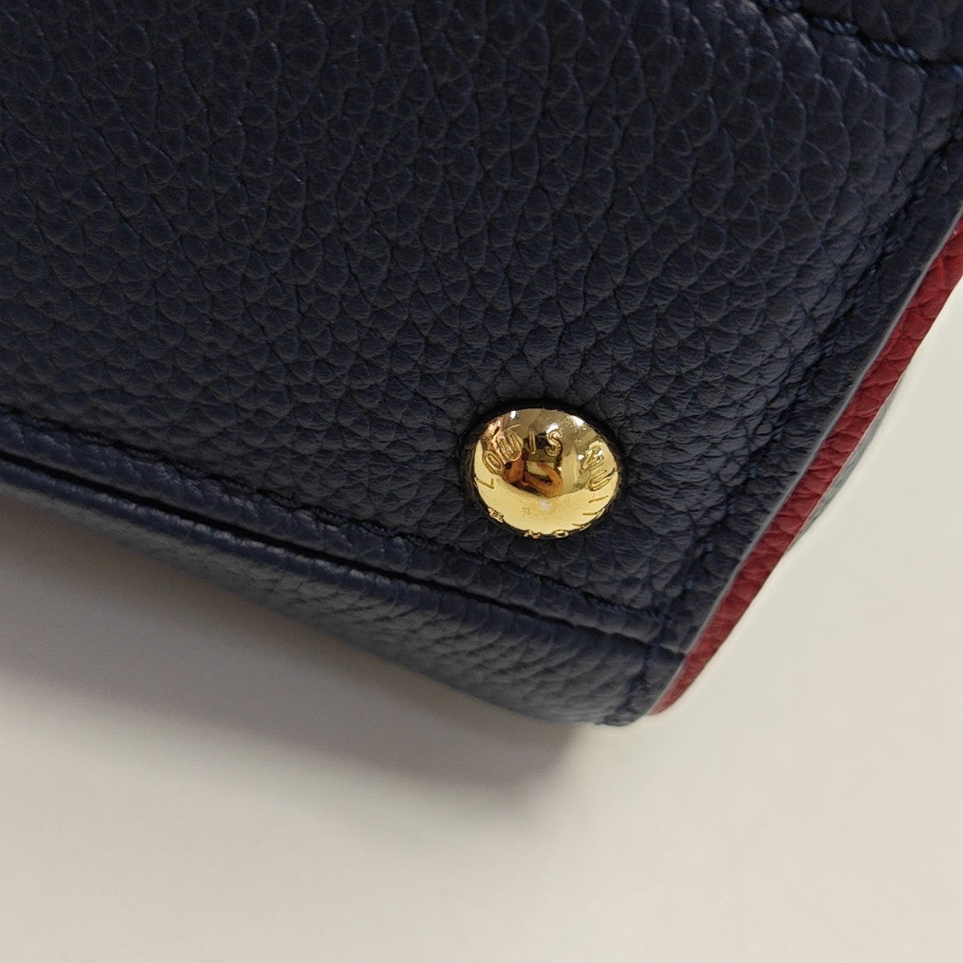 DOUBLE V Monogram Calfskin Blue