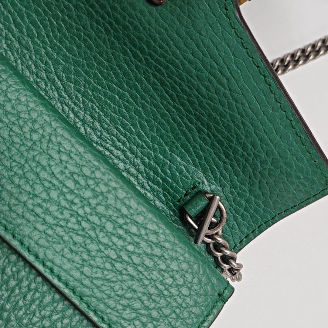Dionysus Super Mini Calfskin Green