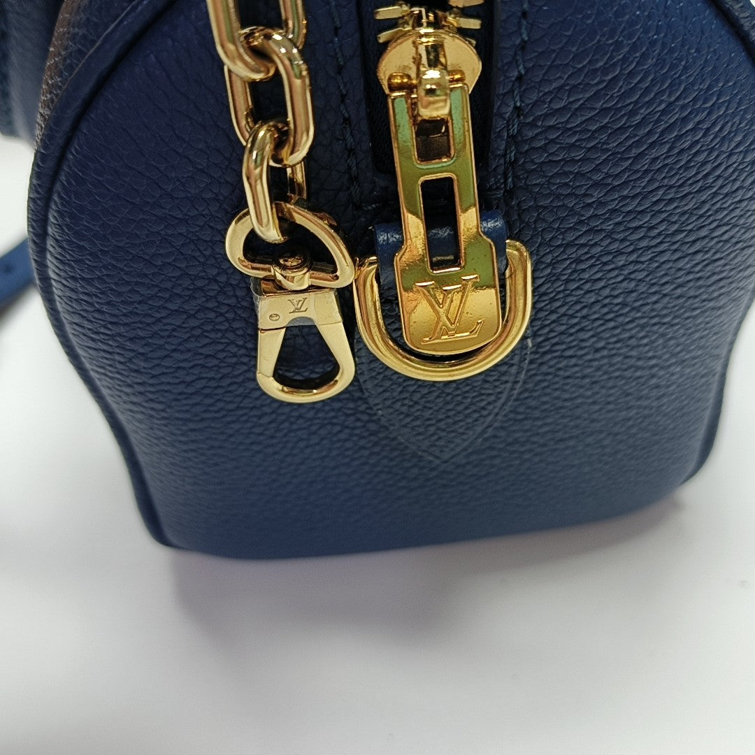 SPEEDY 20 Monogram Calfskin Blue