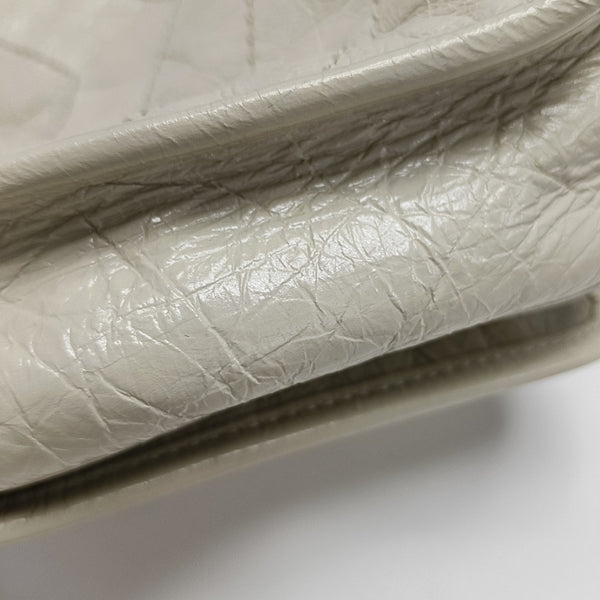 NIKI Mini Chevron Calfskin White