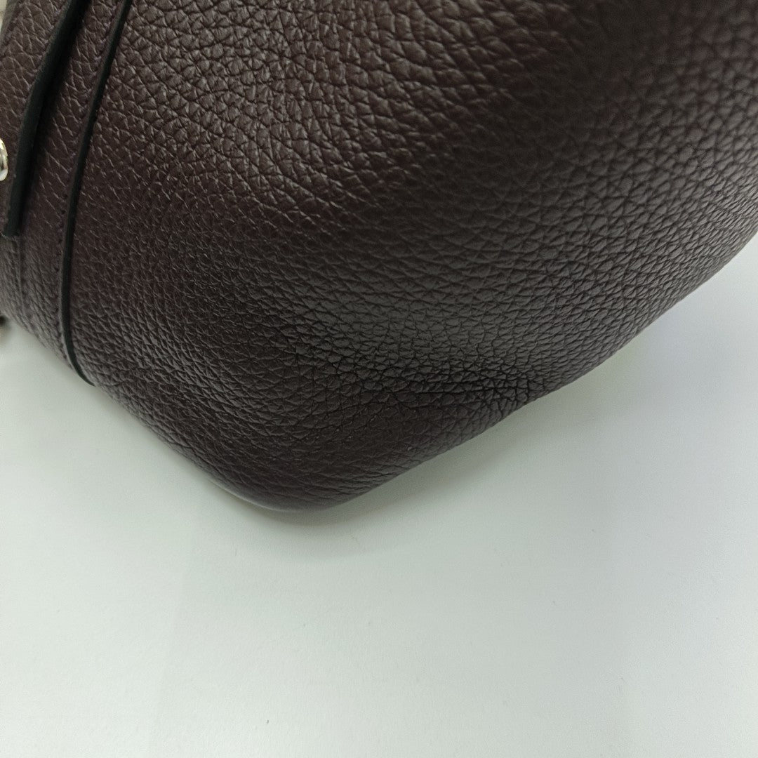 Authenticated pre-owned  Picotin Lock 18 Clemence Red - Bucket Bag at Looply