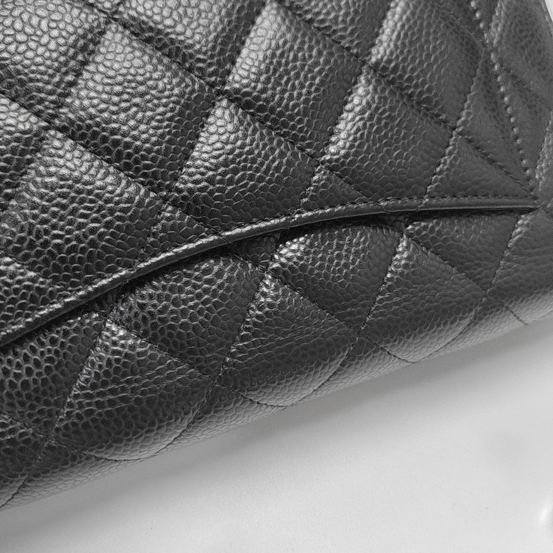 WOC Quilted Grained Calfskin Black