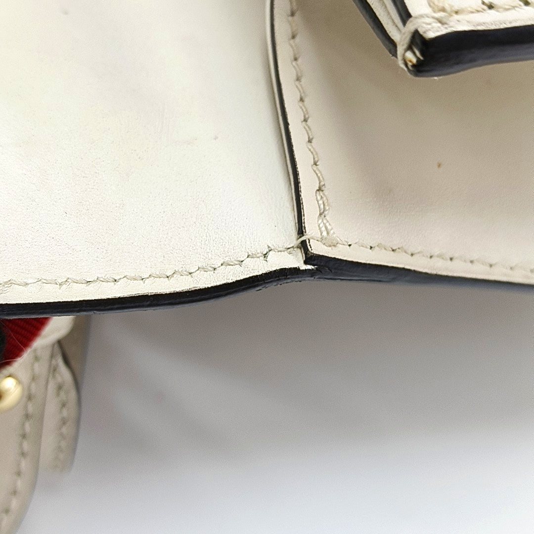 Authenticated pre-owned  Sylvie Small Calfskin White - Shoulder Bag at Looply