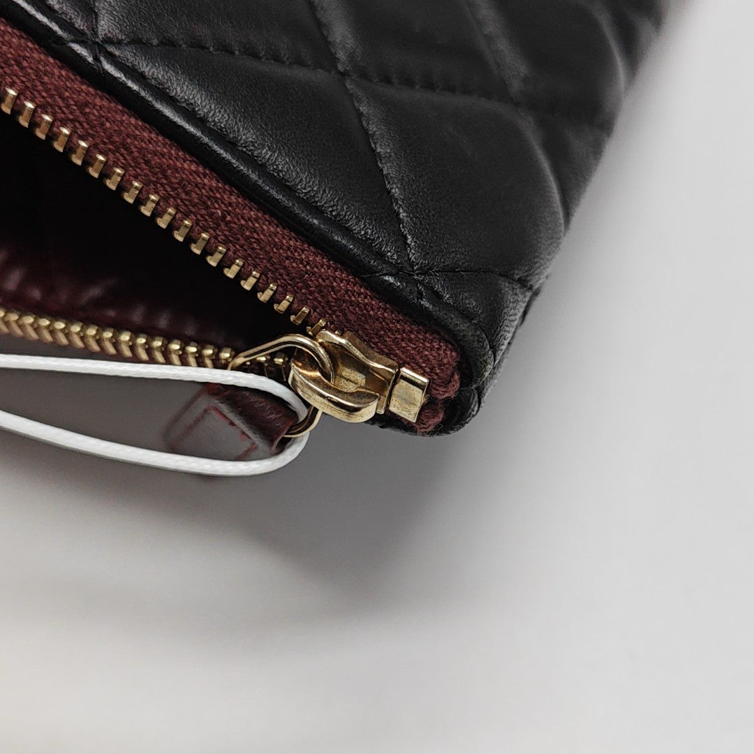 Quilted Calfskin Clutch Black