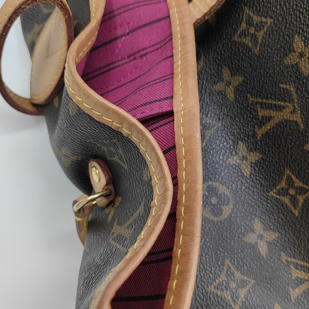 NEVERFULL MM Monogram Coated Canvas Brown