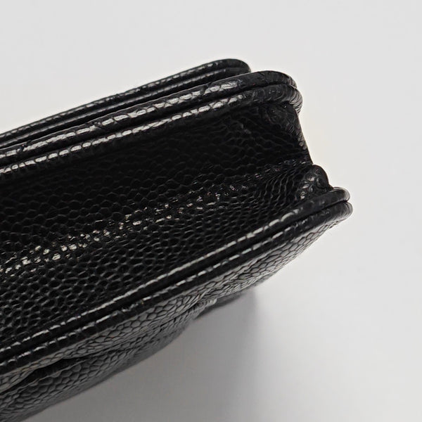 WOC Quilted Grained Calfskin Black
