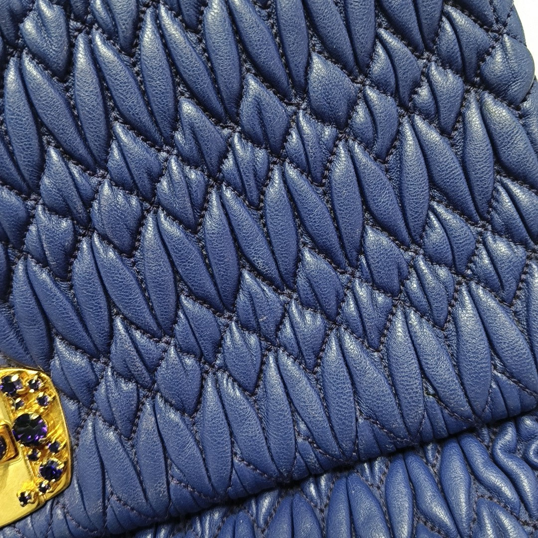 Crystal Quilted Lambskin Purple