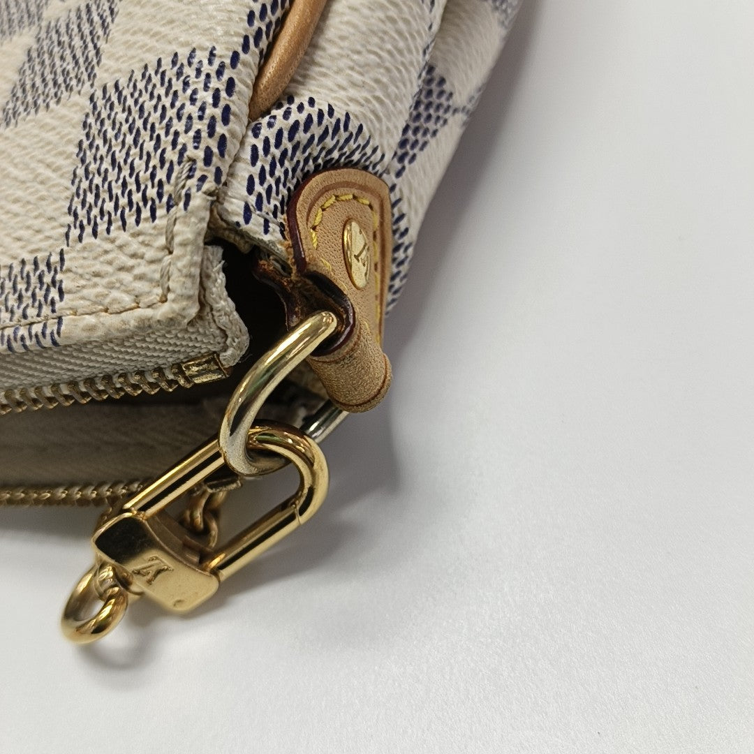 EVA Damier Azur Coated Canvas White