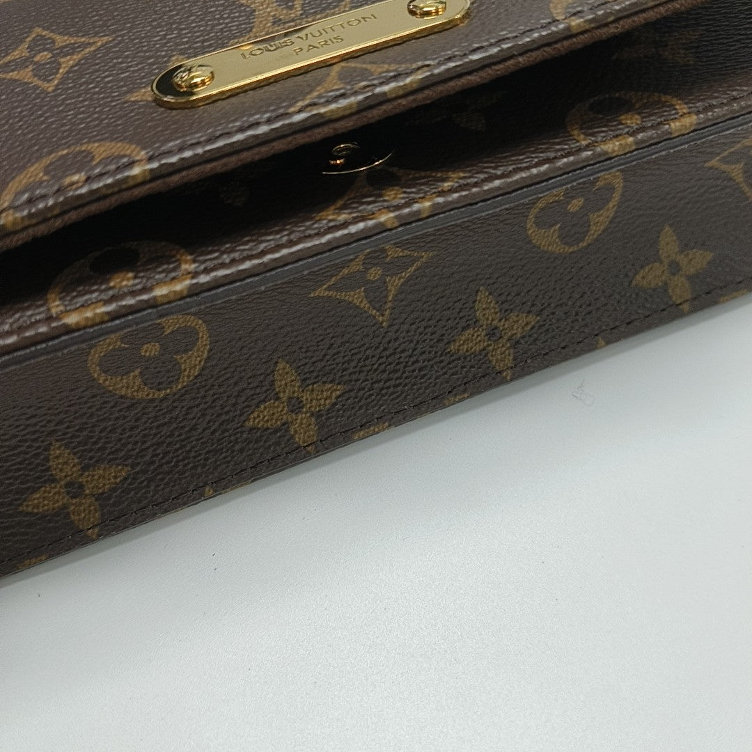 Lily Monogram Coated Canvas Brown