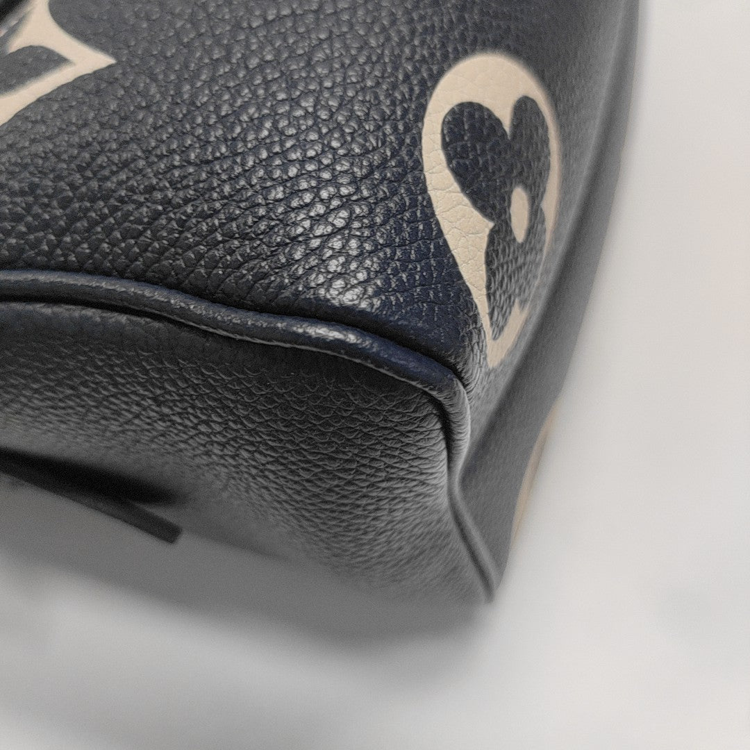 SPEEDY 20 Monogram Calfskin Blue