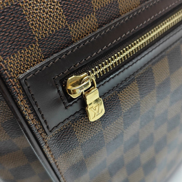 SPENCER Damier Ebene Coated Canvas Brown