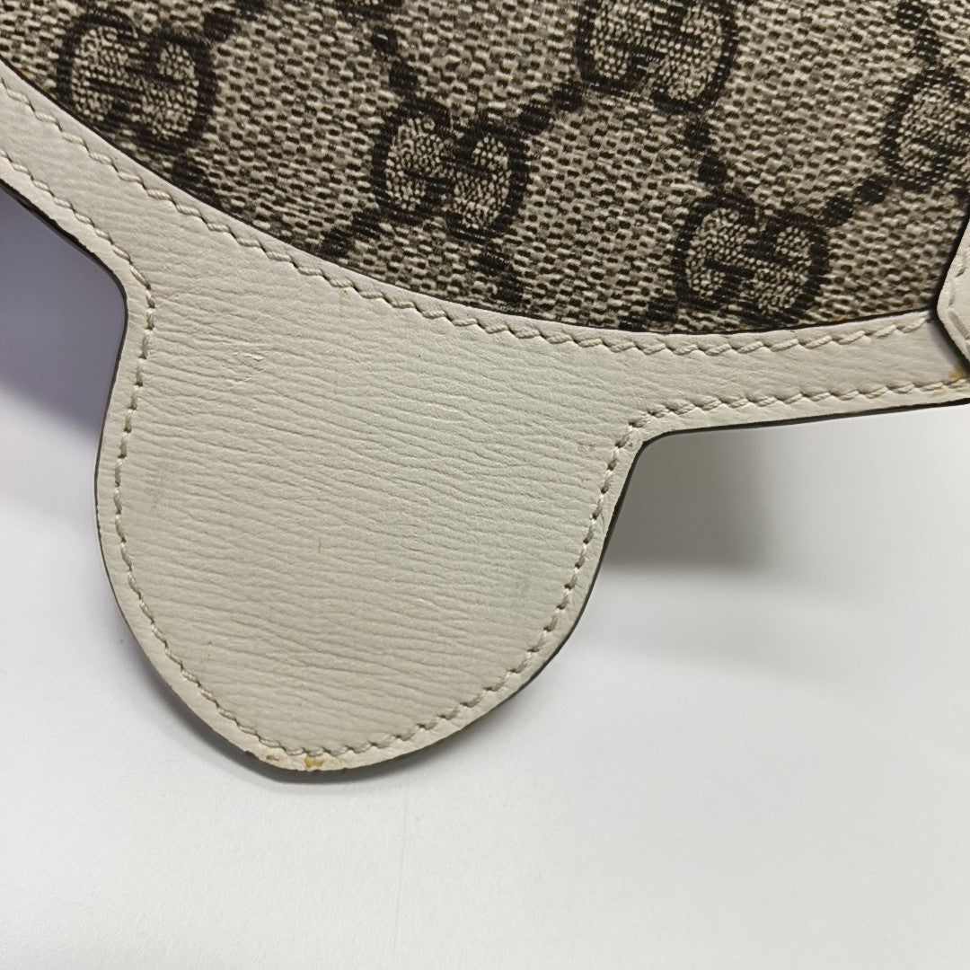 Authenticated pre-owned  Horsebit 1955 Mini Coated Canvas Beige - Shoulder Bag at Looply