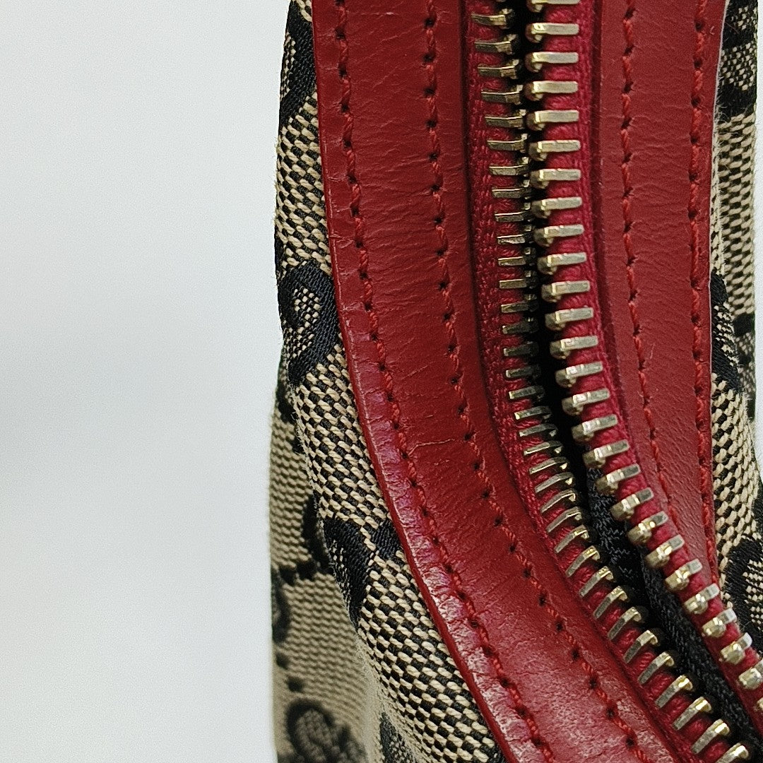 Monogram Canvas Shoulder Bag Brown
