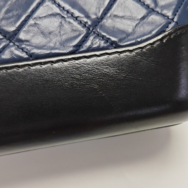 Authenticated pre-owned  GABRIELLE Small Quilted Calfskin Blue - Crossbody Bag at Looply
