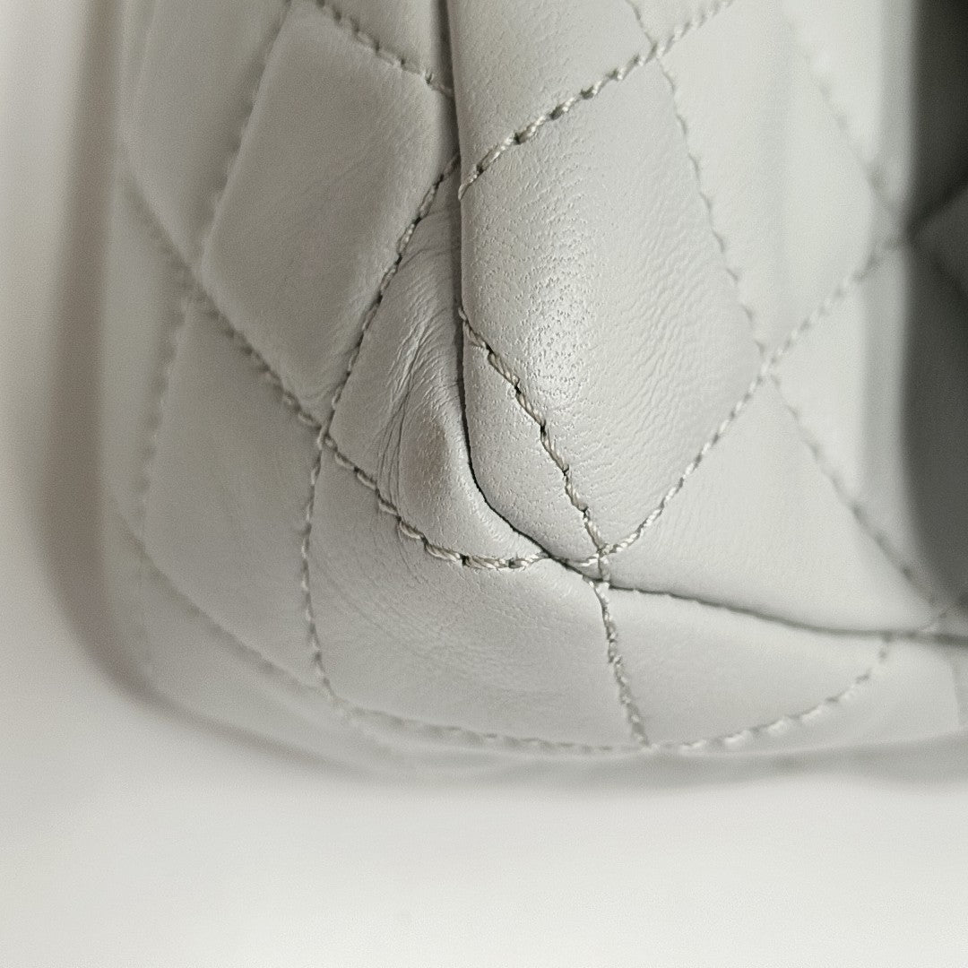 CLASSIC FLAP Mini Quilted Lambskin Gray