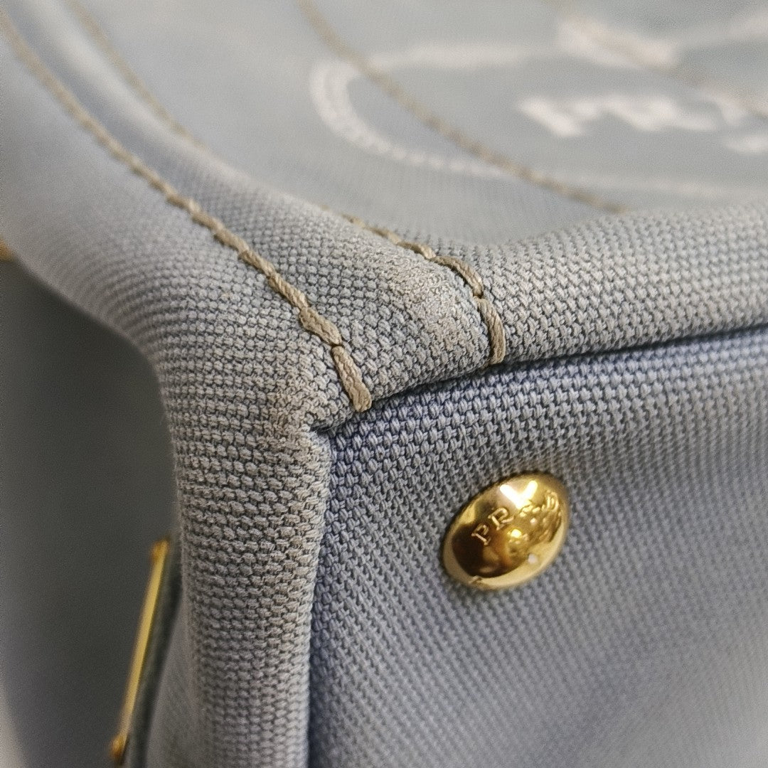 Denim Quilted Canvas Blue